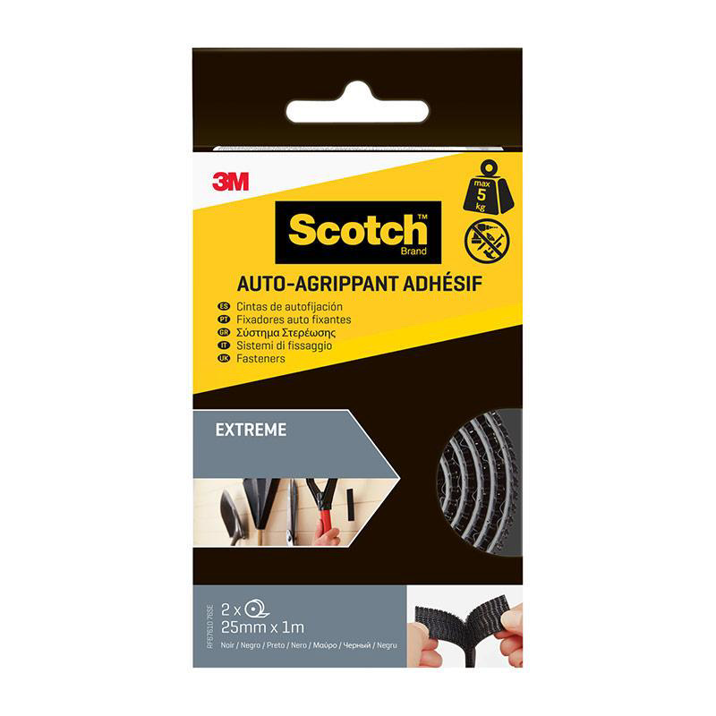 3M Scotch Extreme Fasteners Siyah 25X1Mm 2'li Paket - Siyah