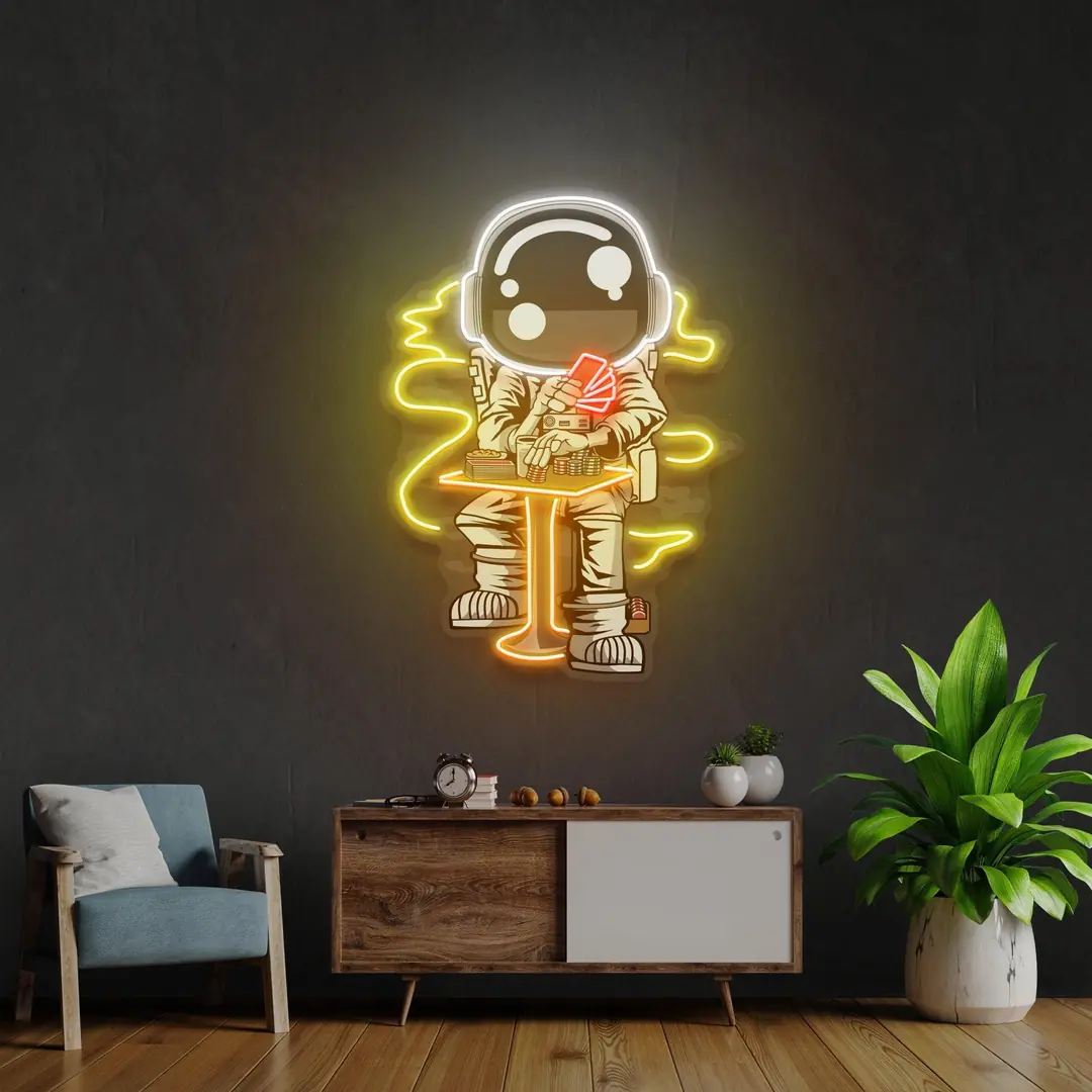 Taco Restorant Dekoru Baskılı - Neon Tabela