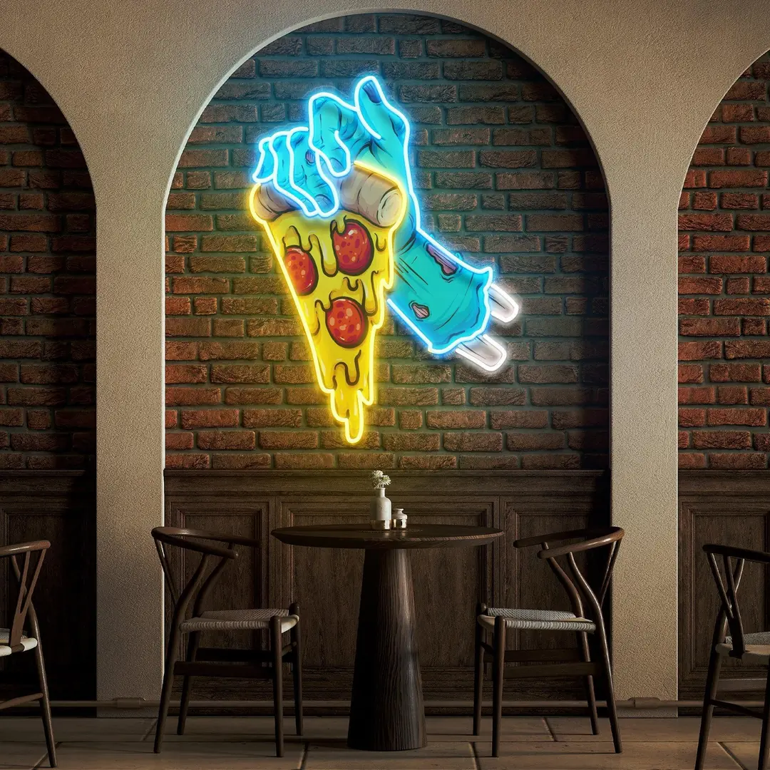 Ölü Elli Pizza Baskılı - Neon Tabela