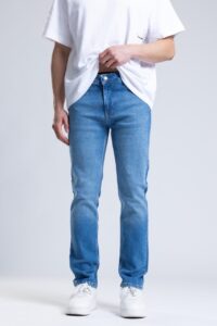 Straight Fit Buz Mavi Kot Pantolon