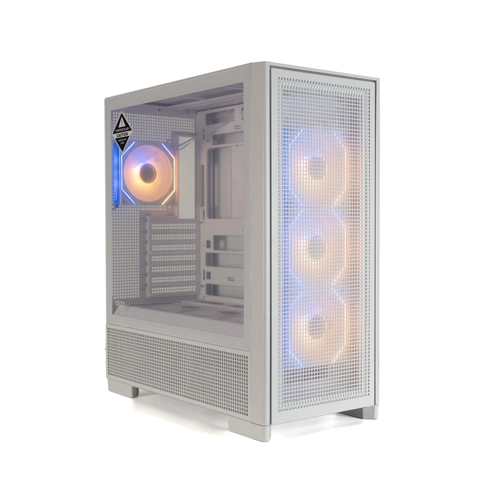 Kasa Aigo Airnova Beyaz 850W 80+ Bronze 7 Fanlı Argb Mid Tower