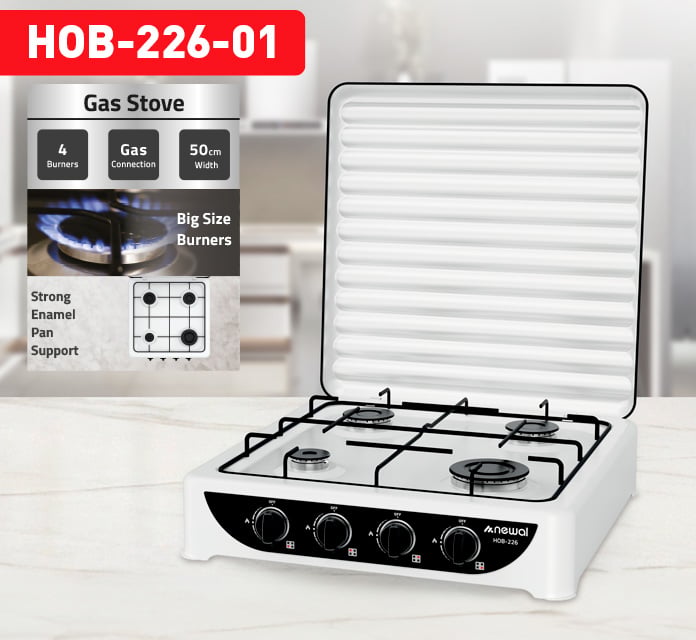 HOB226 Newal 4 Gözlü Gazlı Ocak