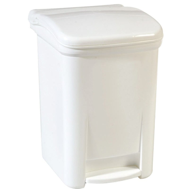 Viomes Pedallı Çöp Kovası Kare 7.5L - Beyaz