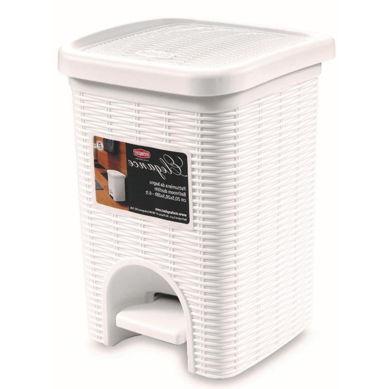 Stefanplast Elegance Banyo Çöp Kovası 6Lt Beyaz