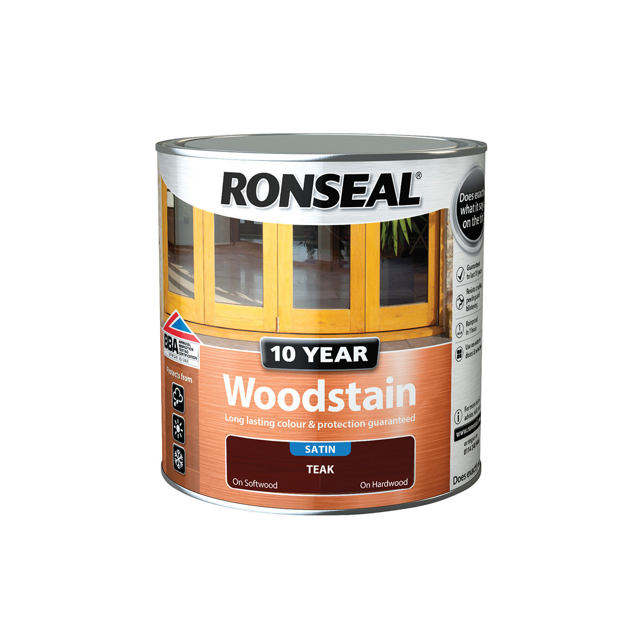 Ronseal® 10 Yıl Dayanıklı Ahşap Vernik Doğal Çam 2.5L