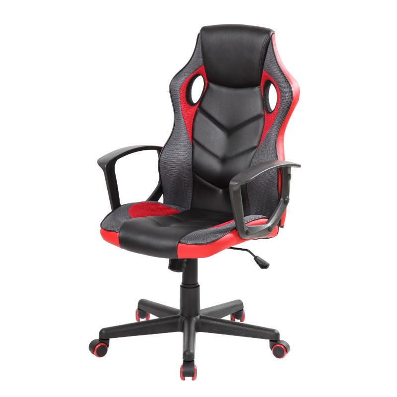Omega Ofis Sandalyesi 61X60.5X106-118Cm - Siyah/Kırmızı