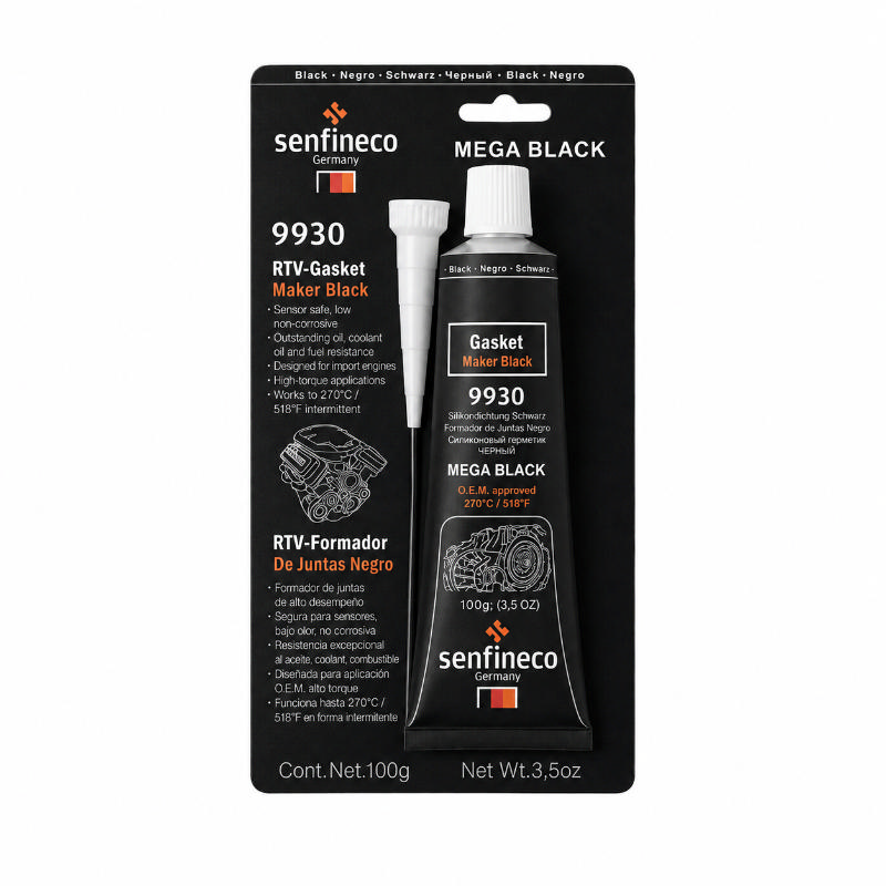 Senfineco Rtv Conta Yapıştırıcı Silikon (9930) Siyah 100Gr