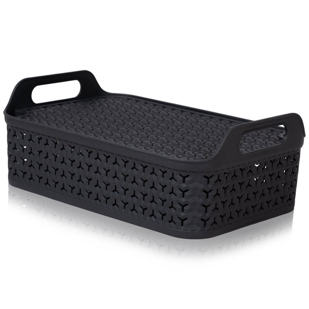 Strata Handy Basket Shallow With Lid 40Χ27Χ15Cm - Siyah