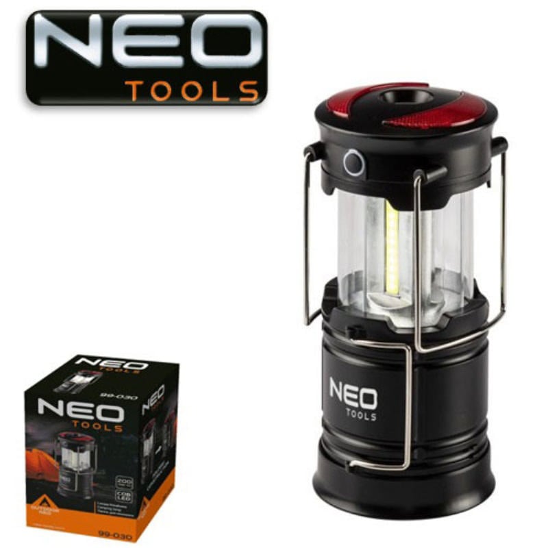 Neo 3 In 1 Kamp Led Lambası 3Xaa 200Lm 15Χ9Χ9Cm - Siyah