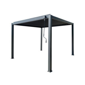 Soutdoor Ibiza Alüminyum Pergola Kişisel Kontrol ile Lamel Çatı 3X3M - Gri