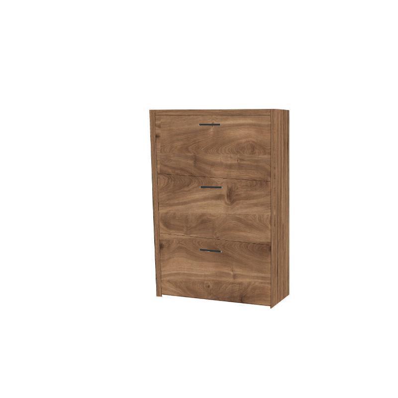 Ekowood Ayakkabılık 60X25X105Cm- 3 Kapılı - Brandy Meşe