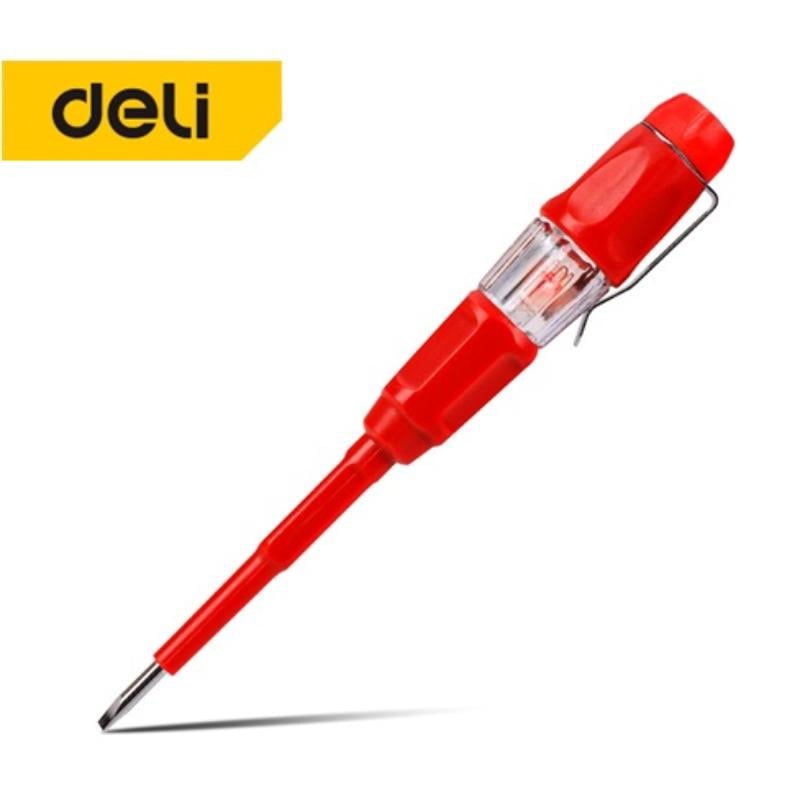 Deli Tools Tornavida Test Cihazı İzoleli 100-250V