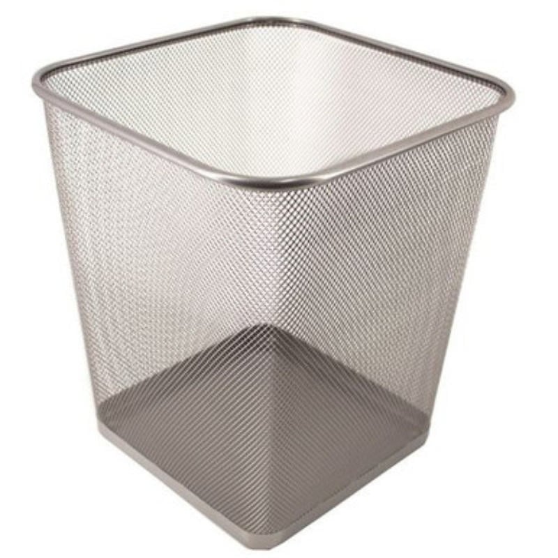 Homemaid Metalik Ofis Çöp Kutusu Kare 21X28Cm - Siyah veya Gümüş