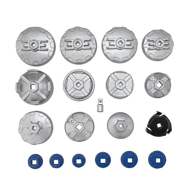 Draper Yağ Filitre Soket Seti 3/8'' 1/2'' Adaptörlü (19 Parça)