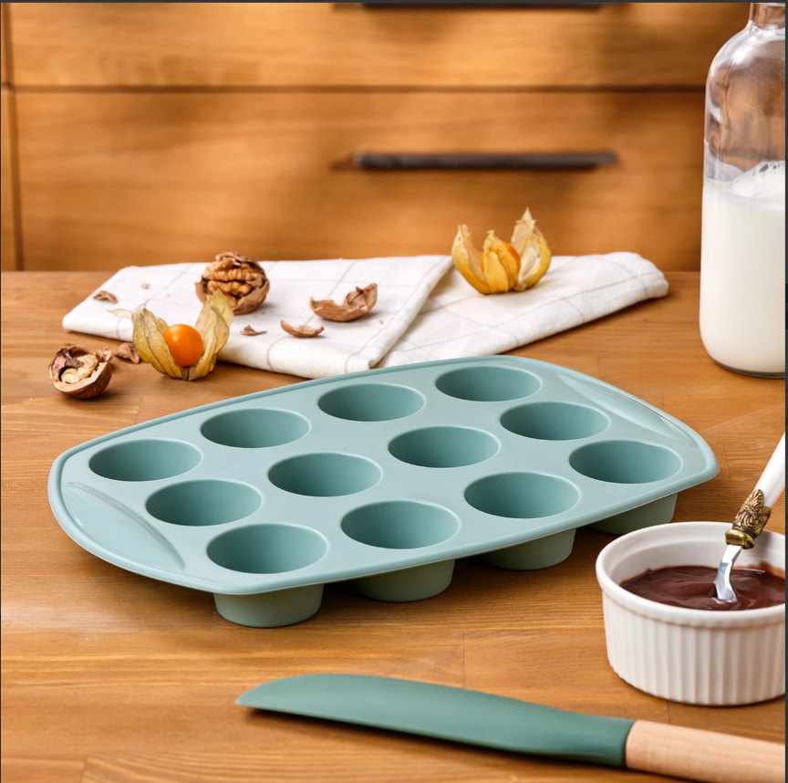 Emsan Silikon Muffin Kalıbı Yeşil