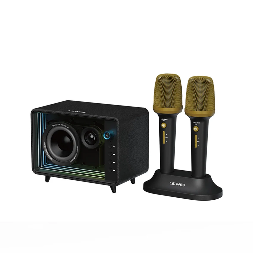 Lenyes S862 Su Geçirmez Mikrofonlu Çoklu Giriş Karaoke Bluetooth Hoparlör