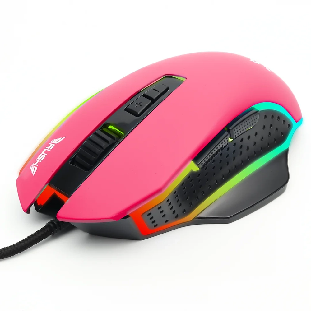 Rush Rm16 Gloria Rgb 2400 Dpi Makro Oyuncu Mouse Kırmızı