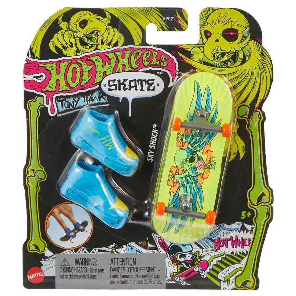 Hot Wheels Skate Neon Temalı Parmak Kaykay ve Ayakkabı Paketi HPG21