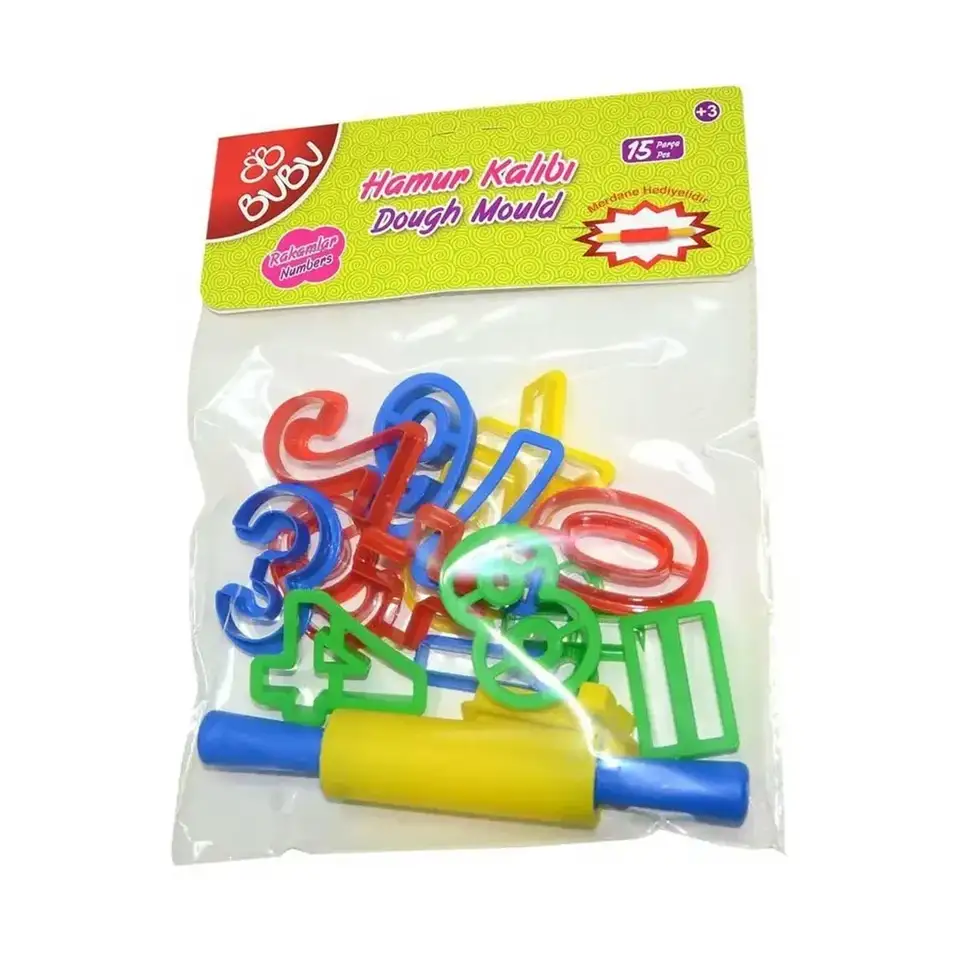 Bubu 00046 15 Parça Rakam Oyun Hamuru Kalıbı