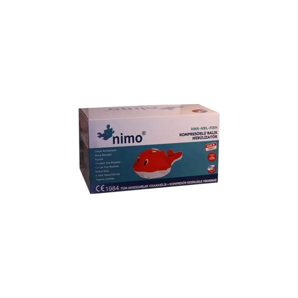 Nimo Kompresörlü Mini Nebülizatör Balık Figürlü