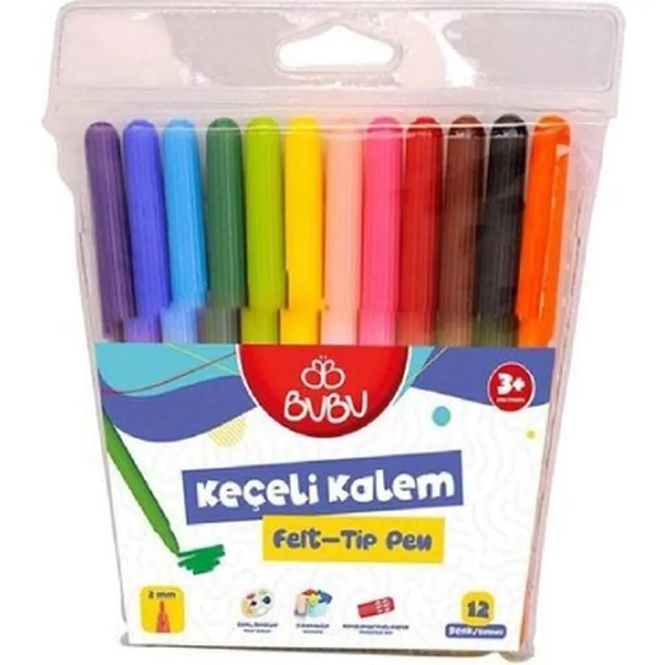 Keçeli Kalem 12 Renk KEC001
