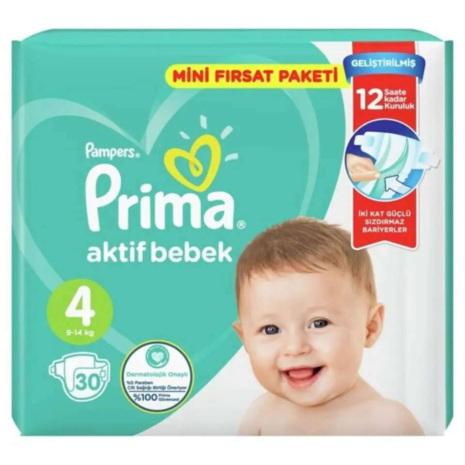 4 Numara Aktif 36 Adet Bebek Bezi (9-14 KG)