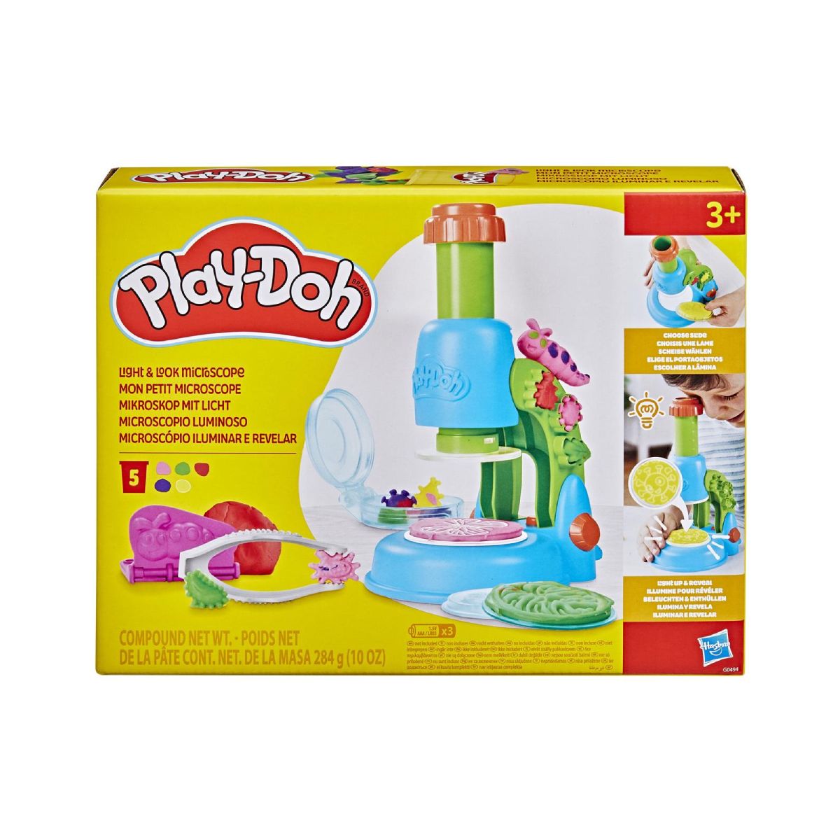 HASBRO 106762 Play-Doh Işıklı ve Görünümlü Mikroskop, Aydınlatmalı Play-Doh Mikroskop
