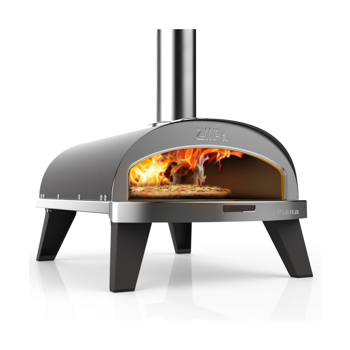 ZIIPA 22-004 Piana Ardoise Peletli Pizza Fırını, Gri