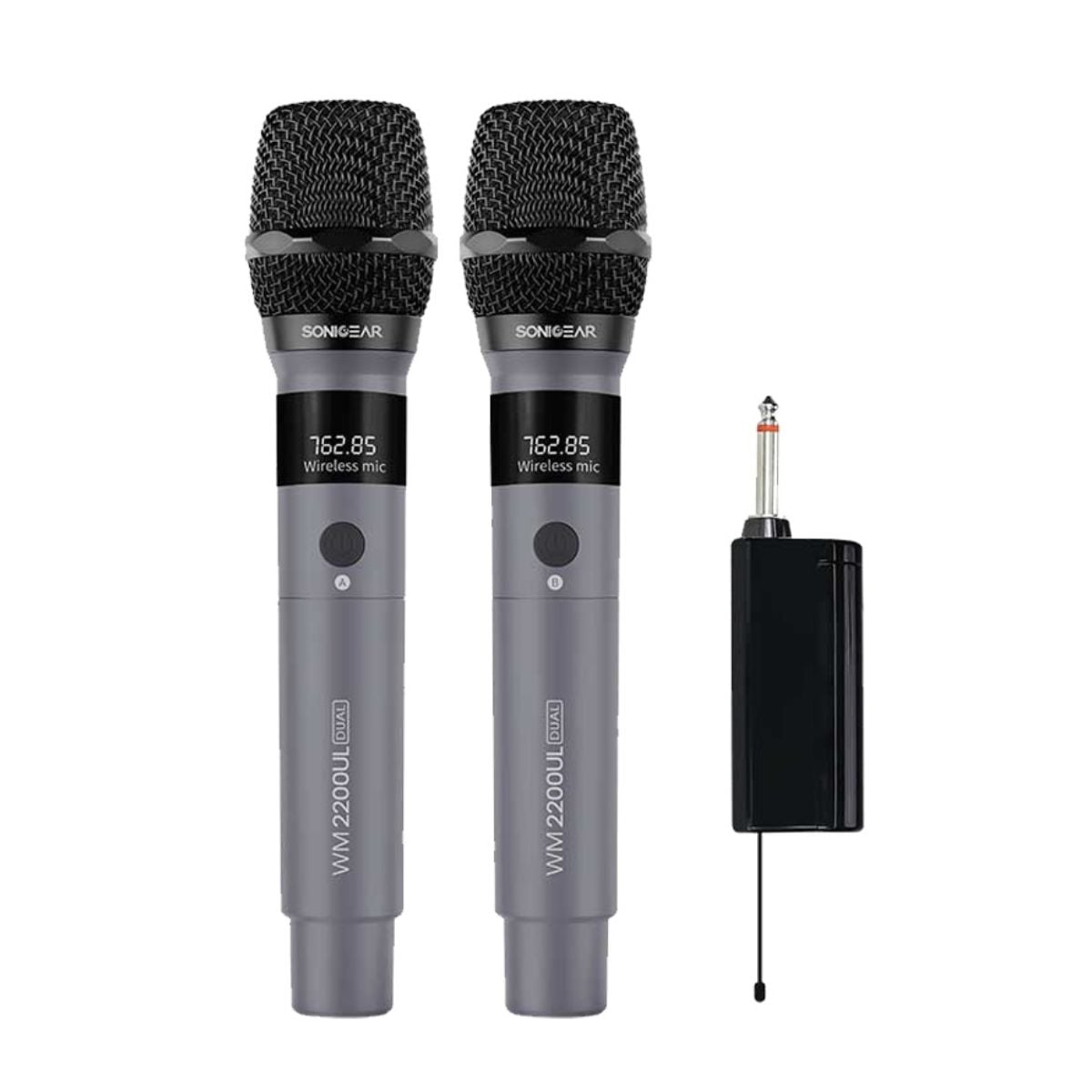 SONICGEAR WM2200UL Çift Grigio Çift Kablosuz Mikrofon, Gri