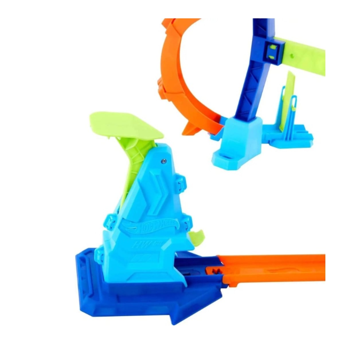 MATTEL 116076 Hot Wheels Akrobasi Parkurları Vidalı Atlayış Şampiyonu Parkur Seti 1:64 Ölçekli Oyuncak Araba ve Hızlı Bağlantılı Parkur ile