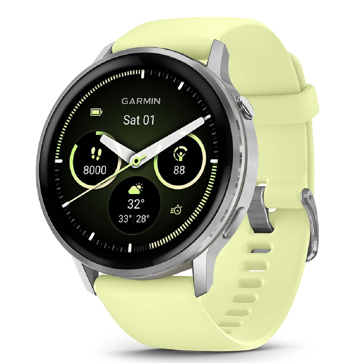 GARMIN 010-03014-02 Venu 4 Akıllı Saat 45mm, Gri / Limon