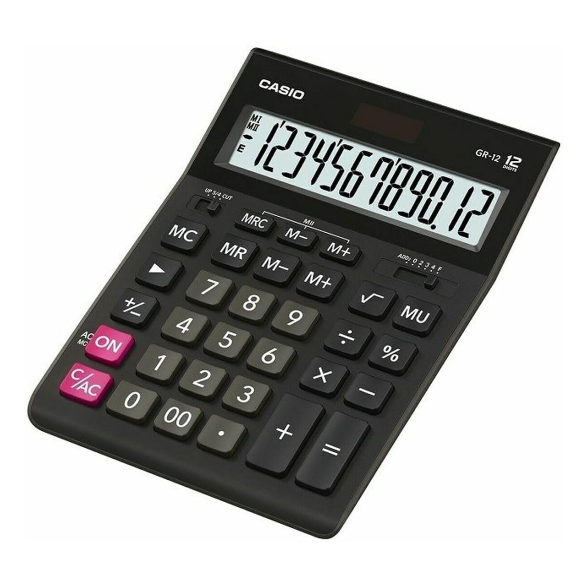 CASIO GR-12-W-EP-ES Hesap Makinesi, Siyah