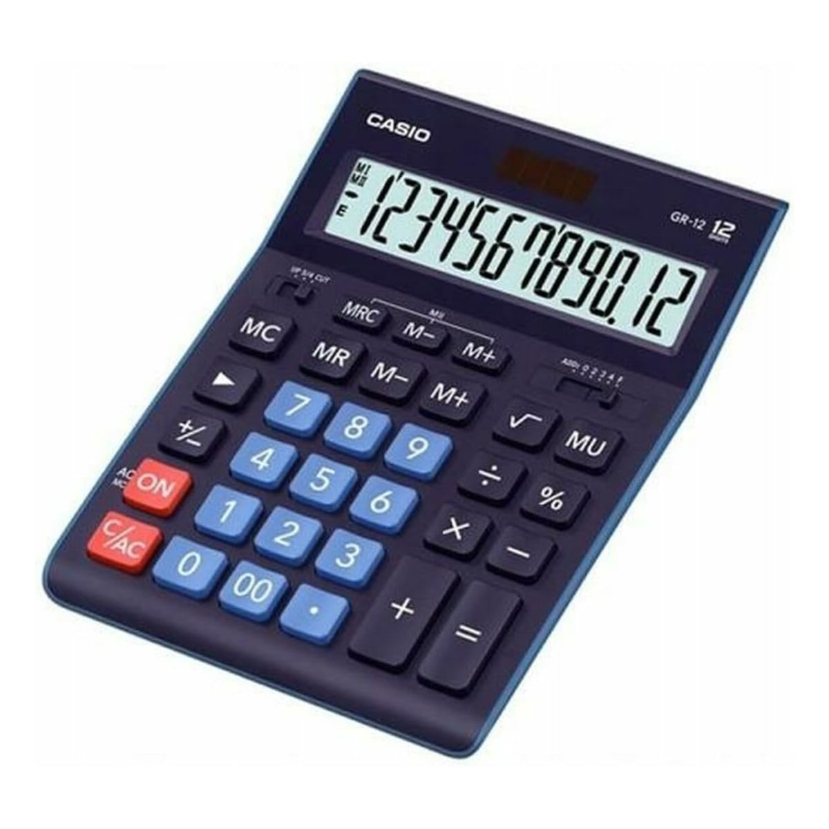 CASIO GR-12-BU-W-EP Hesap Makinesi, Mavi