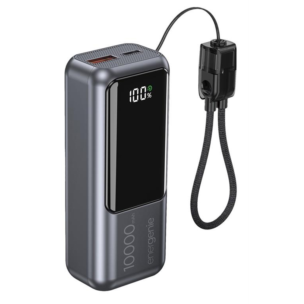 Power Bank 10000mAh 20W GEMBIRD Energenie Hızlı Şarj Cihazı PB10-PD20-LCD-02 gri