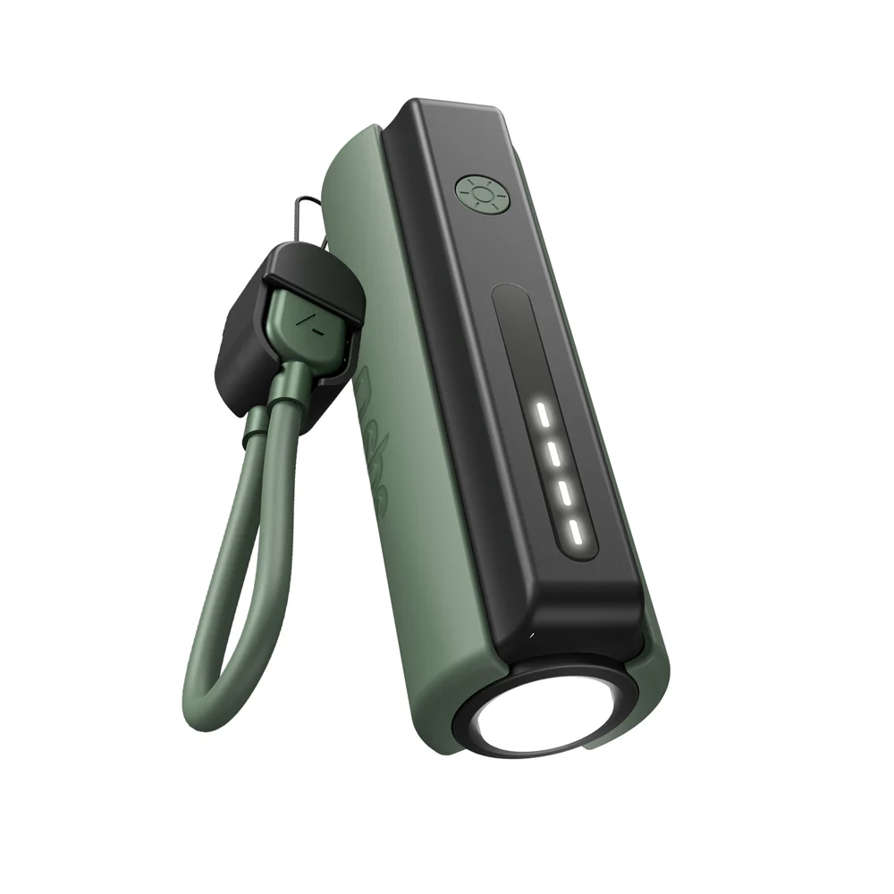 Power Bank 5000mAh SBS TEBB5000OUTFLASHK Wild Gear LED ışıklı siyah/yeşil