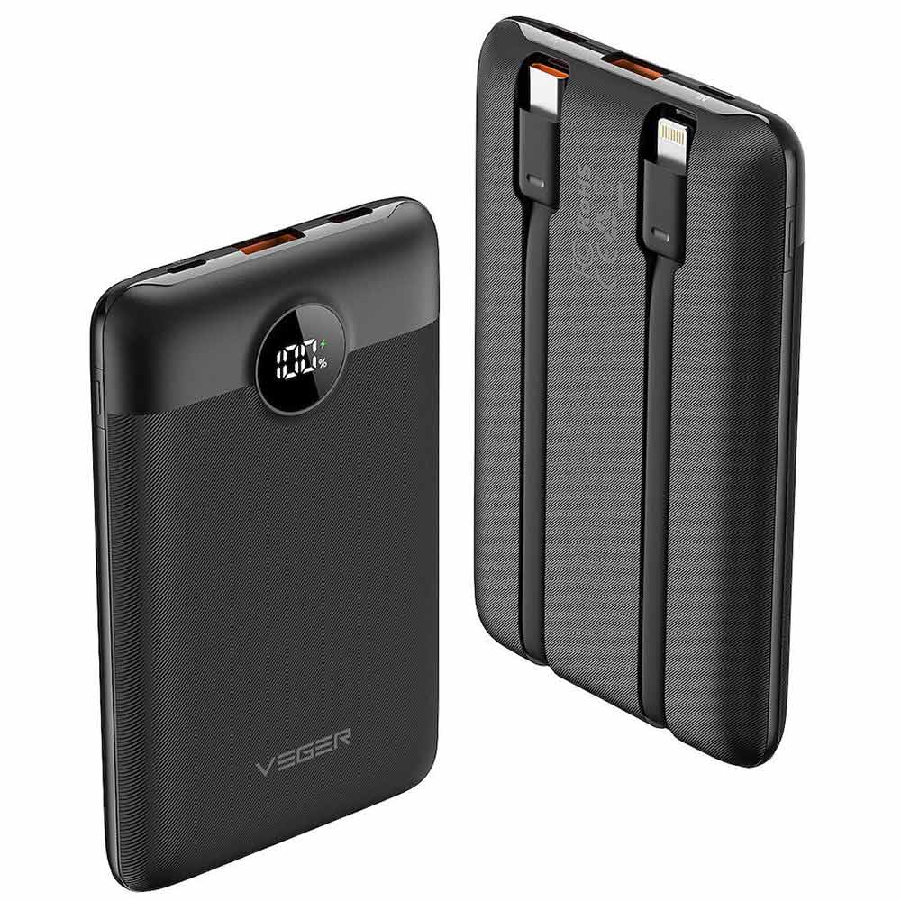 Power Bank 10000mAh 22.5W VEGER Hızlı Şarj C11-W1170 siyah