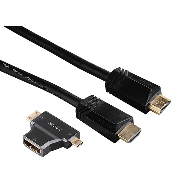 HAMA 74242 HDMI Kablosu + Micro ve Mini HDMI Adaptörü