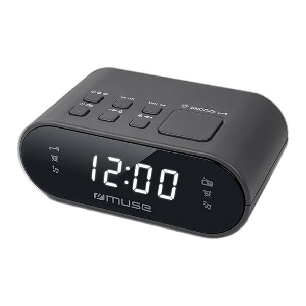 MUSE M-10 CR Radyo Alarm Saati, Siyah