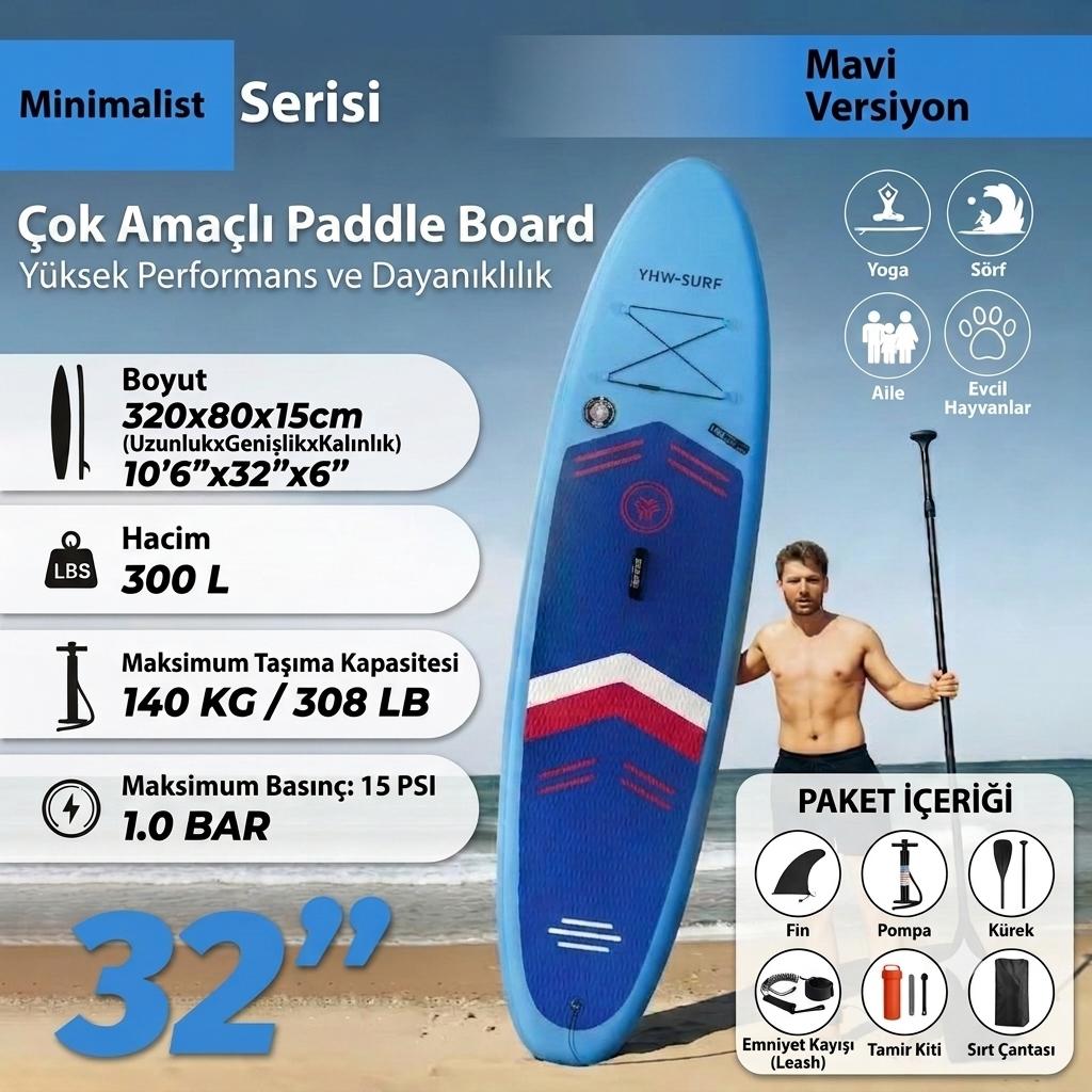 Yhw-surf Pro 320 Şişirilebilir Paddle Board Seti