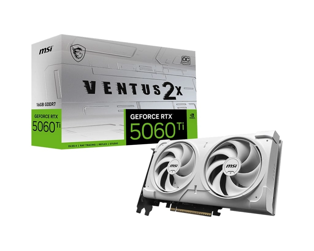 Ekran Kartı Msi Rtx5060Ti 16Gb Ventus 2X Oc White Plus Gddr7 128B Dx12