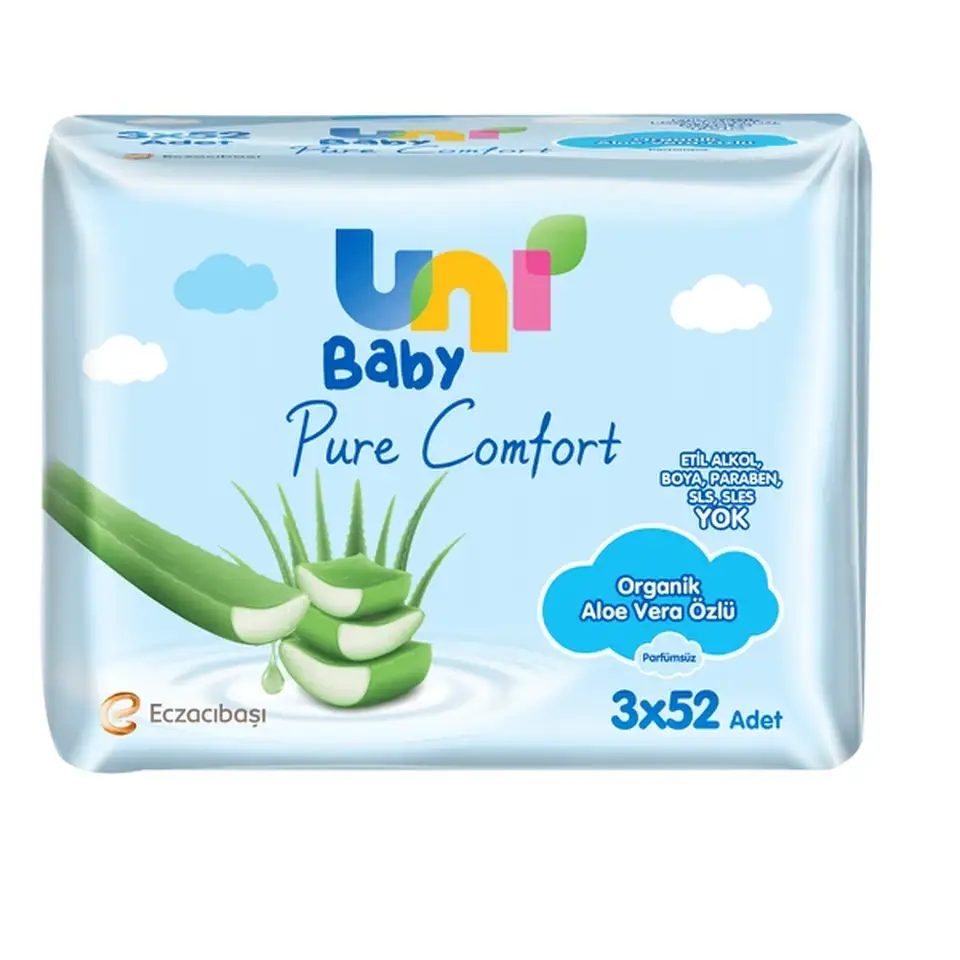 Uni Baby Aloe Vera Özlü Islak Havlu 3'lü 3*52