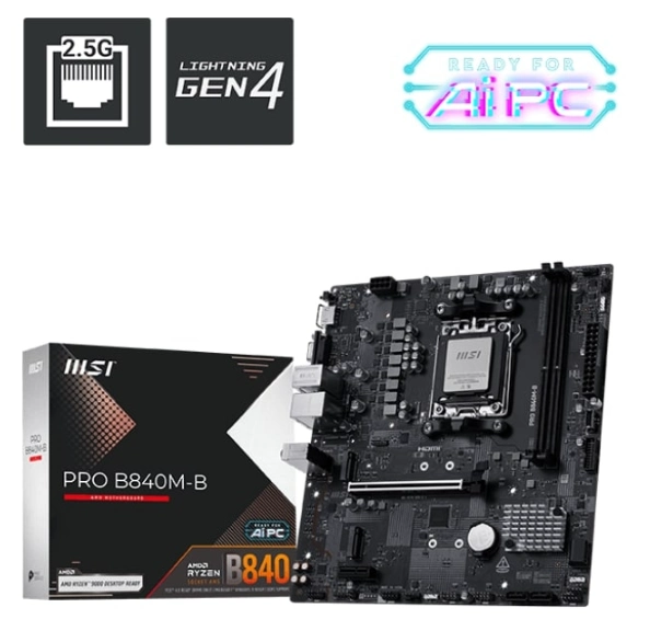 M Pro B840M-B Ddr5 7200+(Oc)Mhz Matx Am5