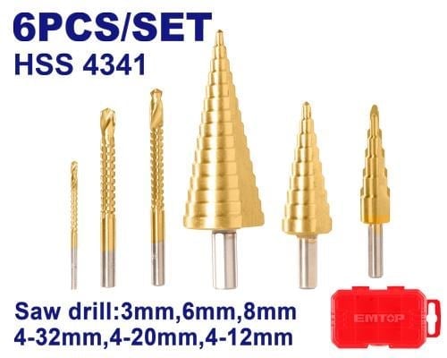 Emtop Kademeli Matkap Ucu Seti 4-12/4-20/4-32mm