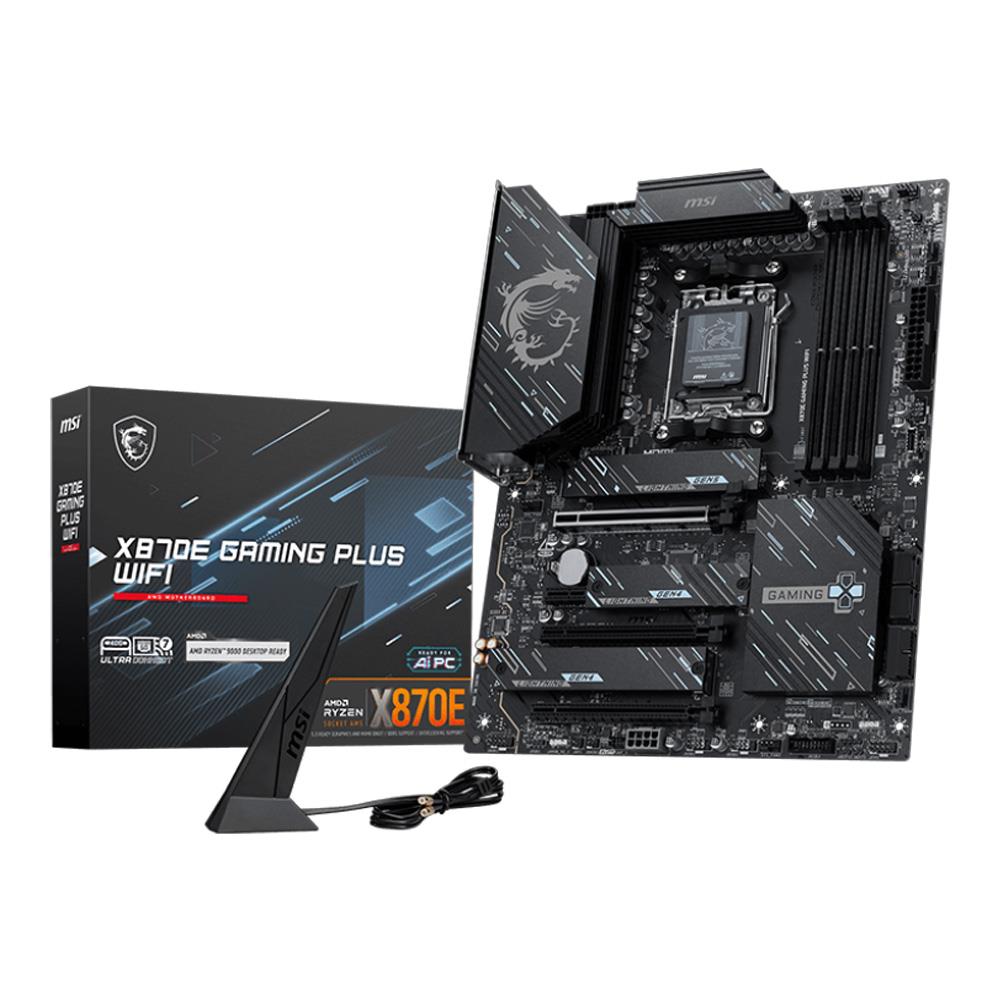 Msi X870E Gaming Plus Wi-Fi AMD Soket AM5 M.2 DDR5 8200MHz (OC) ATX Anakart