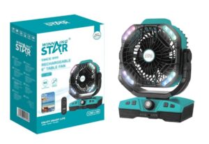 Winning Star St-4067 Şarjlı Masaüstü Vantilatör Rgb