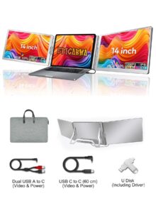 Epıcarma S688 Pro 14" Laptop Uyumlu Taşınabılır Triple Multi-screen Üçlü Ekran Monitor