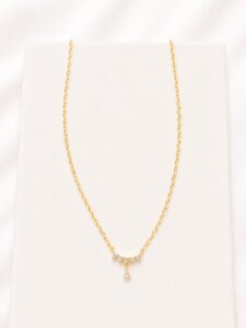 Xuping Gold Zirkon Taş Detaylı Zarif Kolye