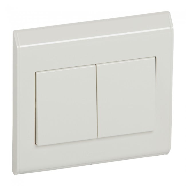 Legrand 617603 Blanko Tekli Anahtar 2'li 2 Yönlü Geniş Rakor