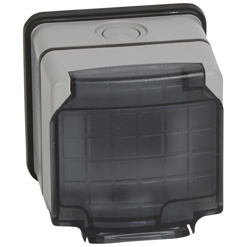 Legrand 684636 Adaptör Mosaic Plexo 66 2 Modül Yarı Şeffaf Kapaklı Gri