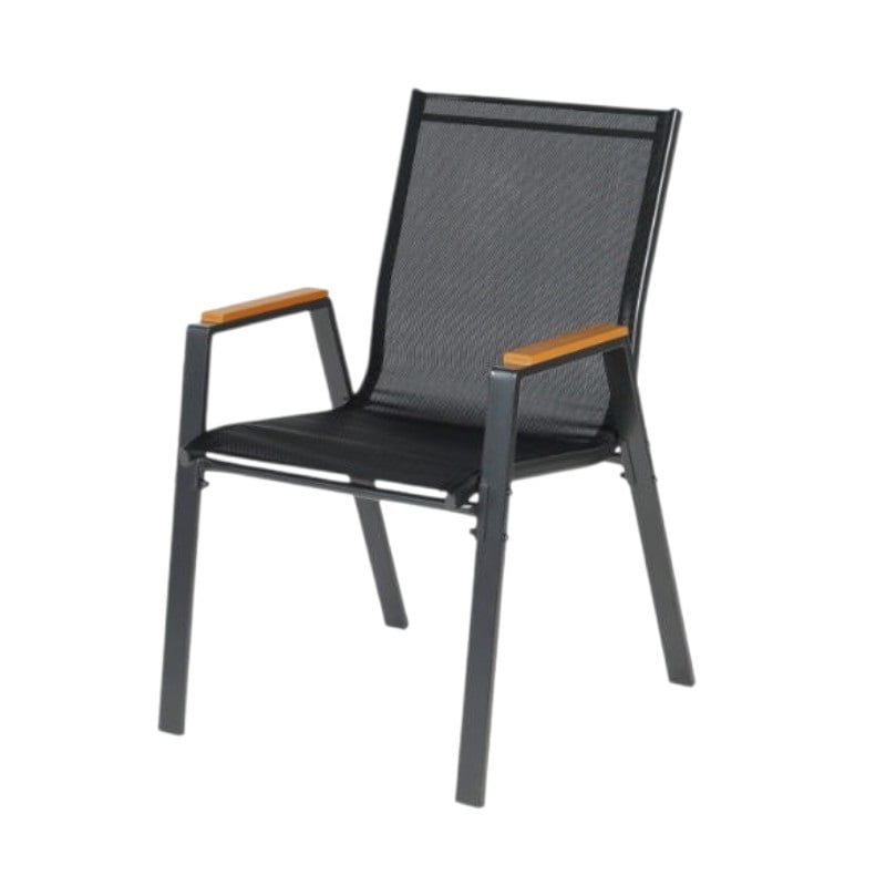 Soutdoor Linda Çelik Sandalye 55X74X85Cm - Gri Çerçeve / Poliwood Kolçak